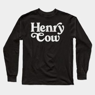 Henry Cow / Faded Style Prog Rock Design Long Sleeve T-Shirt